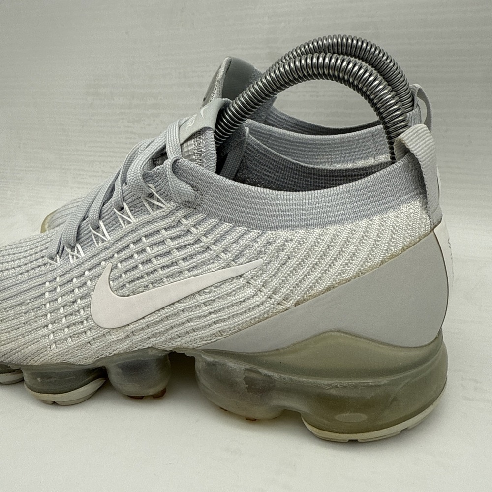 Nike Women's US 7.5 Air Vapormax Flyknit 3 AJ6910-100 White Pure Platinum Shoes - Picture 14 of 16